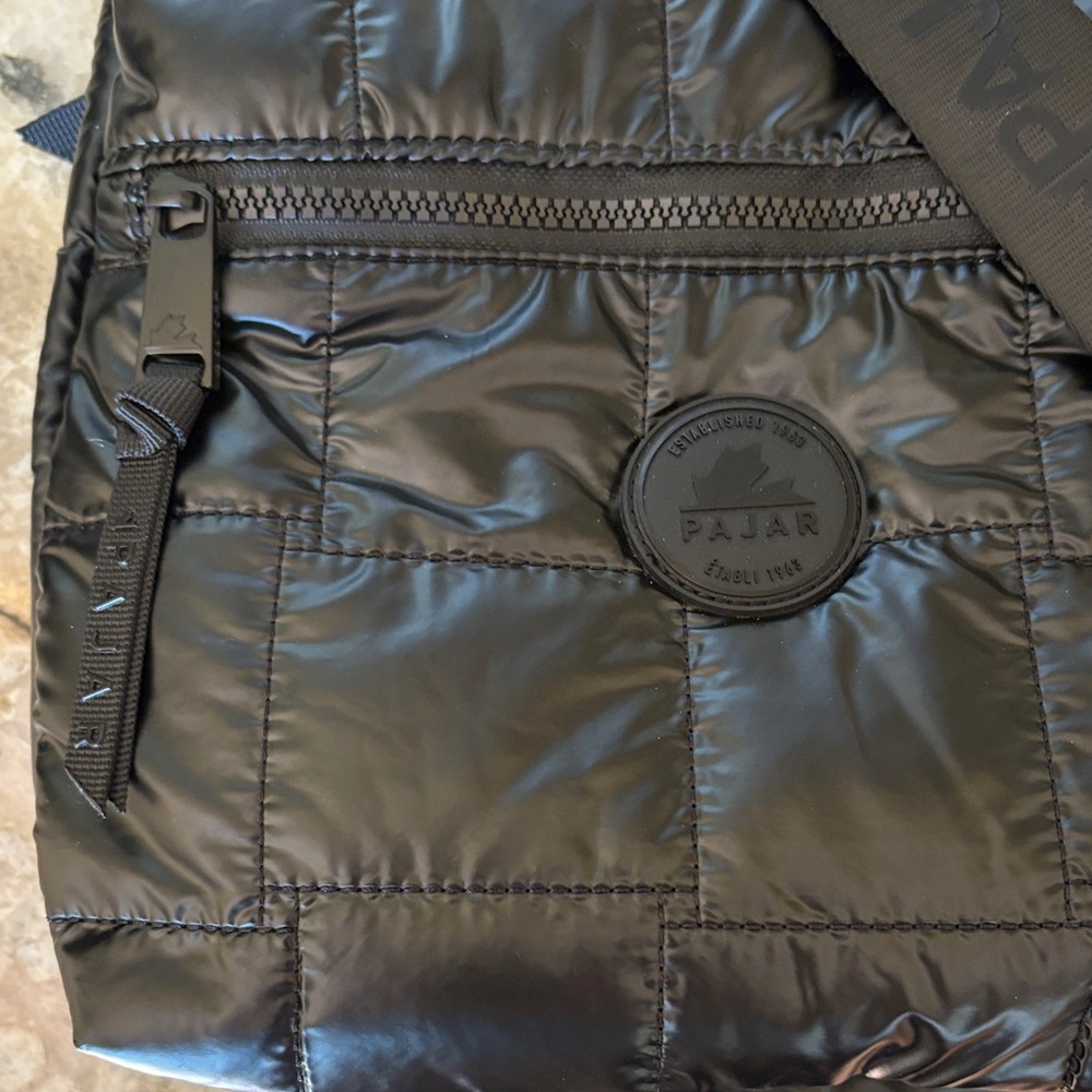 MWT Pajar Black Quilted Women’s Messenger Bag